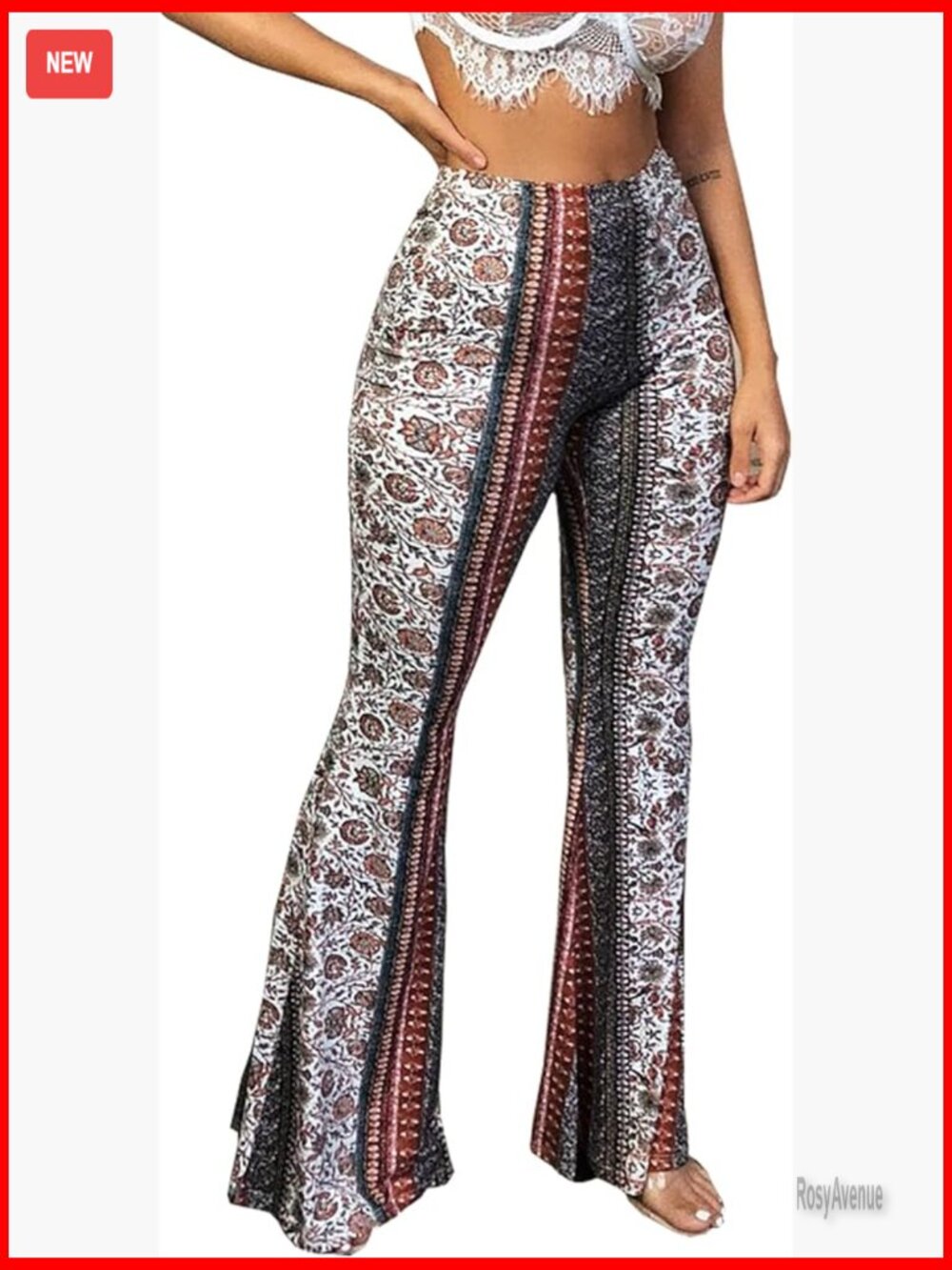 High Waisted Flare Yoga Pants Wide Leg Bell Bottom Stretch Boho Palazzo Leggings